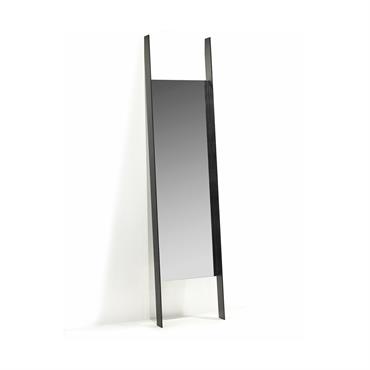 Miroir noir en verre et acier 50 x 8 x 200 B