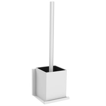 Brosse wc en alu laqué blanc