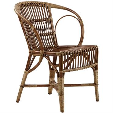 Chaise en rotin foncé Wengler - Sika Design