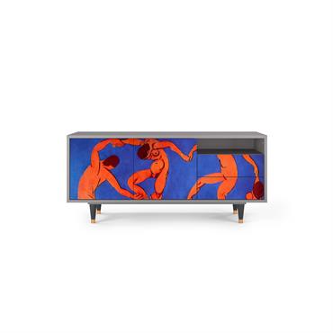 Meuble TV  multicolore 2 tiroirs et 2 portes L 125 cm