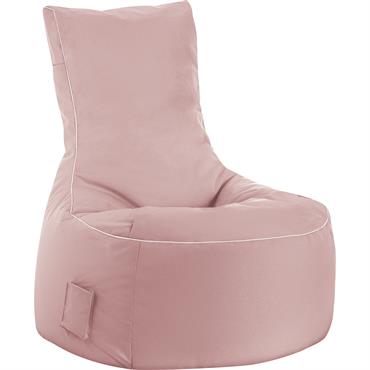 Pouf d'extérieur vieux rose avec dossier 95x65x90