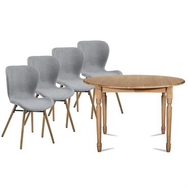 Nous vous proposons de marier deux de nos produits phares Hellin pour créer une salle à manger tendance ! La table ronde Victoria pieds tournés vous est livrée avec une ...