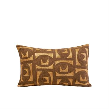 Housse de coussin en Coton Brun cuivré 28x47 cm