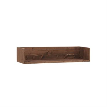 Étagère en bois massif ton marron de 90x16cm