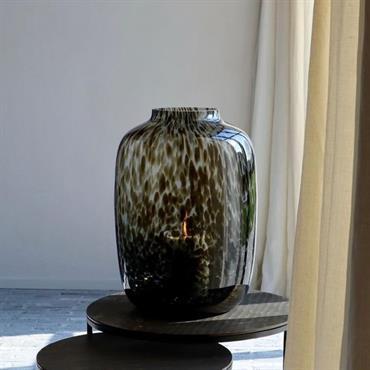 Vase bulle moderne motifs léopard.  Domozoom