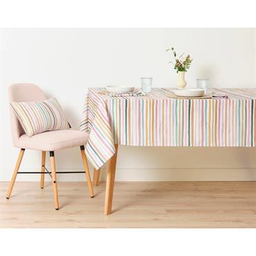 Nappe anti-taches en coton multicolore 250x155 cm