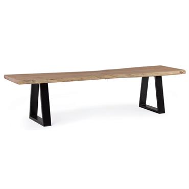 Banc en bois et métal