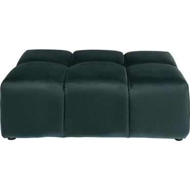 Pouf repose-pieds en velours vert foncé