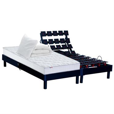 FABRICATION FRANCAISE (matelas & sommier) Sommier de relaxation Découvrez les avantages et le confort de ce sommier de relaxation tous plots finition gris anthracite. Ses 5 plis de couchage vous ...