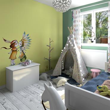 Dans une maison en construction, aménagement et décoration de la chambre d'une petite fille de 4 ans qui voulait être ... Domozoom