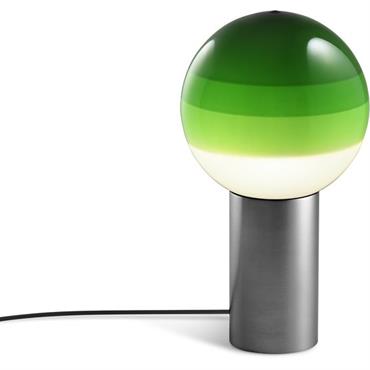 Lampe de bureau en métal et verre soufflé vert et gris Dipping