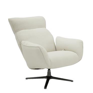 Fauteuil de relaxation design en tissu  beige