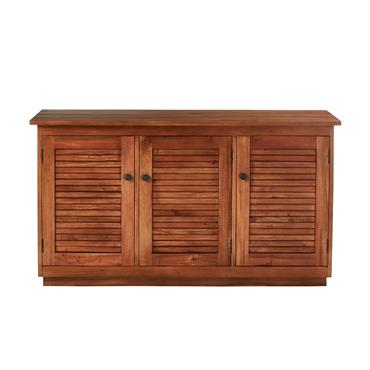 Meuble double vasque en acajou massif 140 cm