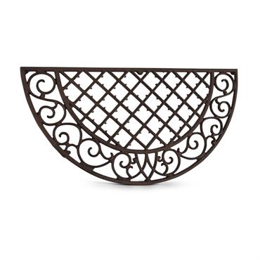 Paillasson demi-lune fonte marron