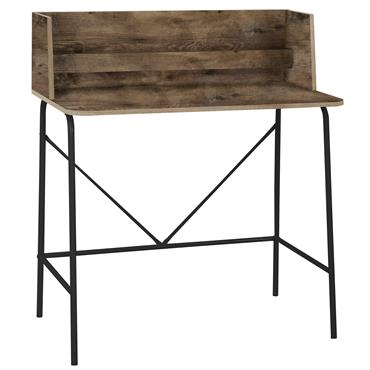 Bureau en métal et bois marron