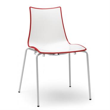Chaise design en plastique rouge