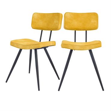 Description : Envie d'une chaise vintage à petit prix ? Adoptez la chaise Texas jaune en similicuir ! Avec son look rétro, cette chaise vintage jaune mettra de la couleur dans votre salle à ...