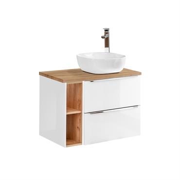 Meuble vasque stratifiés blanc