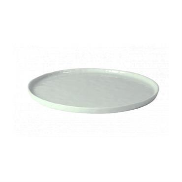 Assiette plate en porcelaine blanc