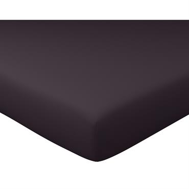 Drap-housse en coton gris souris 140x200x28