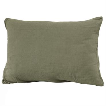 Housse De Rêve : 1 Taie d'oreiller 100% gaze de coton 50x70 cm 125 gr/m² Romarin Entretien : Lavable à 40° C avec des couleurs similaires - Sèche linge possible ...