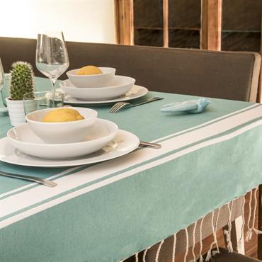 Nappe coton vert canard 150x250