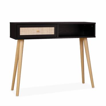 Console en cannage noire