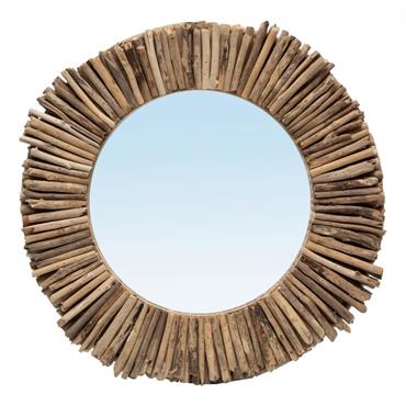 Miroir en bois naturel d60