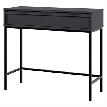 Console avec tiroir et cadre noir 90x34 cm