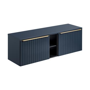 Meuble sous-vasque stratifiés bleu