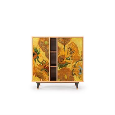 Buffet  jaune 3 portes L 94 cm
