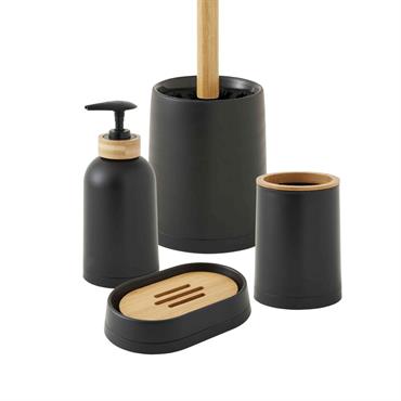 Set de salle de bain 4 pièces 4 pièces en bambou noir