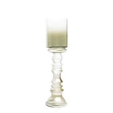 Photophore décoratif en verre transparent H52