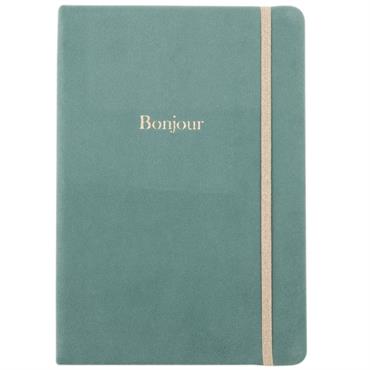 Carnet de notes en velours vert