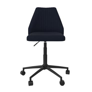 Chaise de bureau en tissu bleu