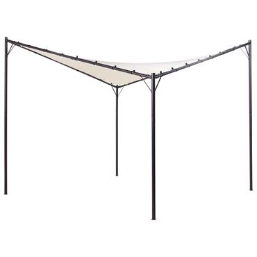 Tonnelle de jardin métal 300 cm 300 cm beige