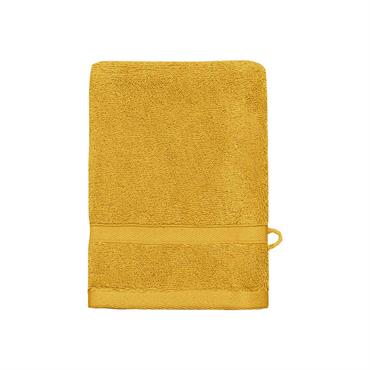 Lot de 3 gants de toilette 600 g/m²  safran 16x22 cm