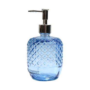 Distributeur de savon en verre recyclé  ciel 18 cm