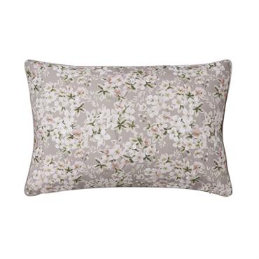 Housse de coussin en lin rose 40x60