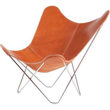 Fauteuil AA Butterfly Pampa Marron Miel - Cuero