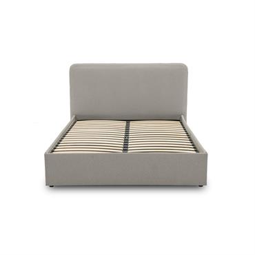 Lit coffre en Tissu 140x190 cm beige