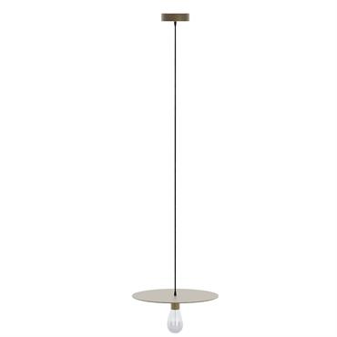 Luminaire suspension circulaire en métal doré