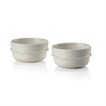 Bols en argile blanc - Lot de 2