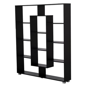 Bibliothèque 11 étagères multiformes noire