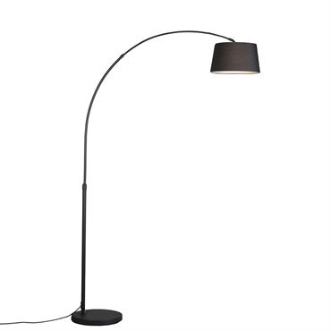 Lampadaire à  arc en acier noir