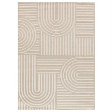 Tapis de style scandinave gaufré blanc