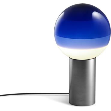 Lampe de bureau en métal et verre soufflé bleu et gris Dipping