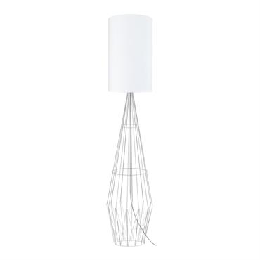 Lampadaire métal blanc