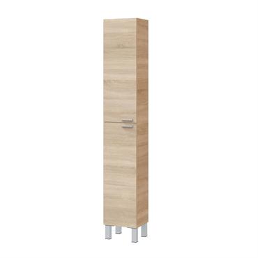 Armoire à colonnes effet bois beige 30x25 cm