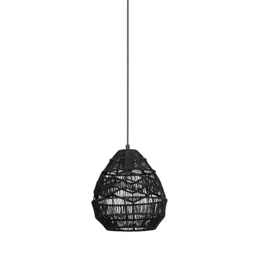 Suspension en corde de papier noir